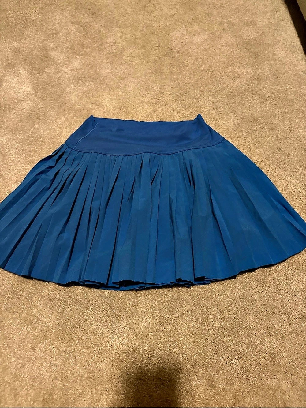 Offline Aerie High-Rise Skirt Blue Pleated Skirt
